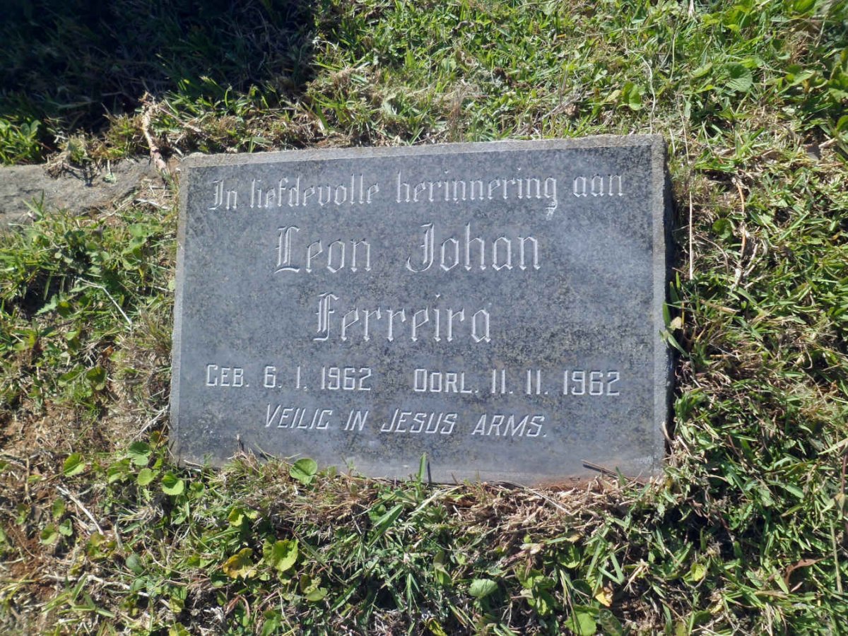 FERREIRA Leon Johan 1962-1962