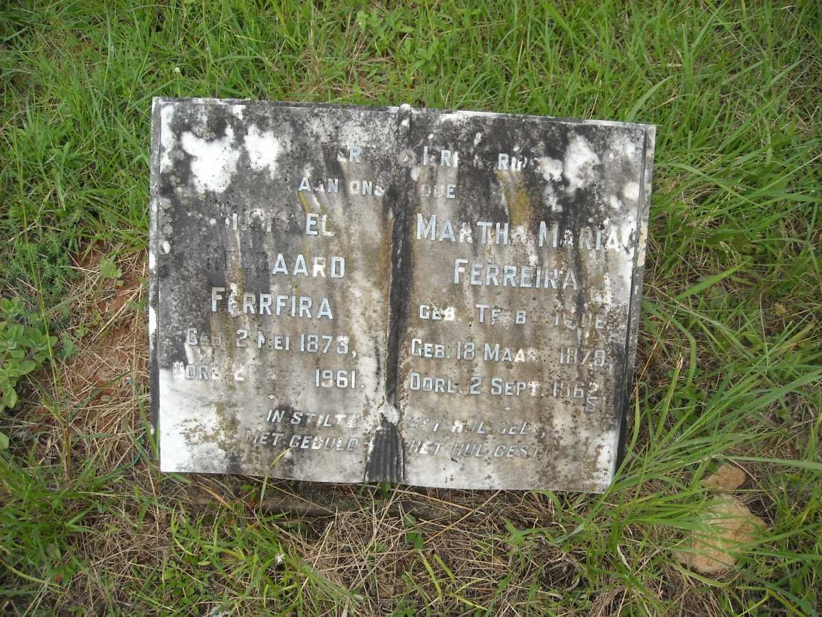 FERREIRA Michel Helgaard 1873-1961 &amp; Martha Maria 1879-1962
