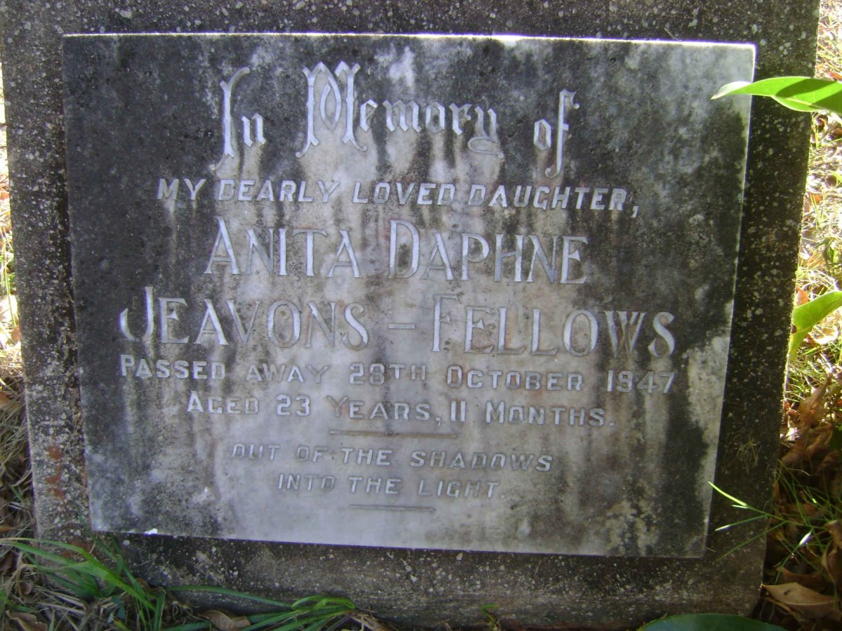 FELLOWS Anita Daphne, JEAVONS -1947