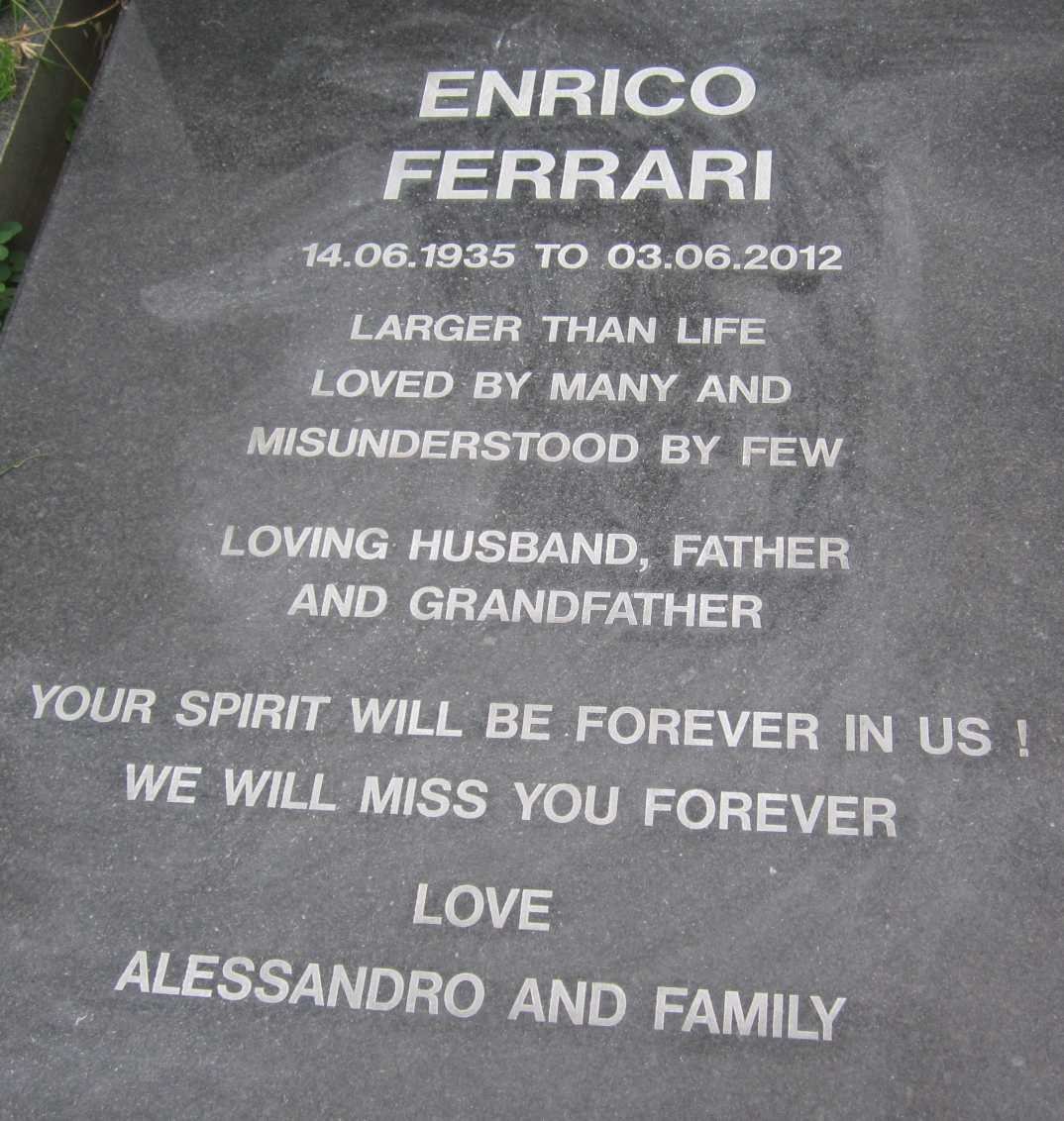 FERRARI Enrico 1935-2012