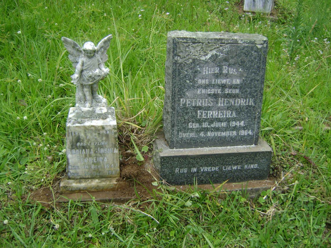 FERREIRA Petrus Hendrik 1944-1964 :: FERREIRA Adriana Josina 1947-1947