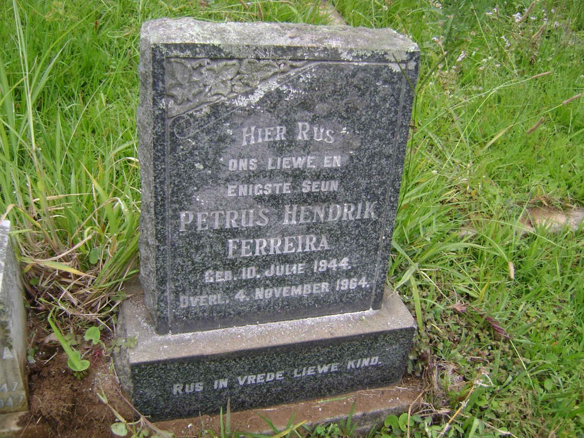 FERREIRA Petrus Hendrik 1944-1964 :: FERREIRA Adriana Josina 1947-1947