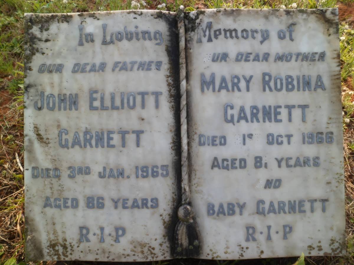 GARNETT John Elliot -1965 &amp; Mary Robina -1966 :: GARNETT Baby
