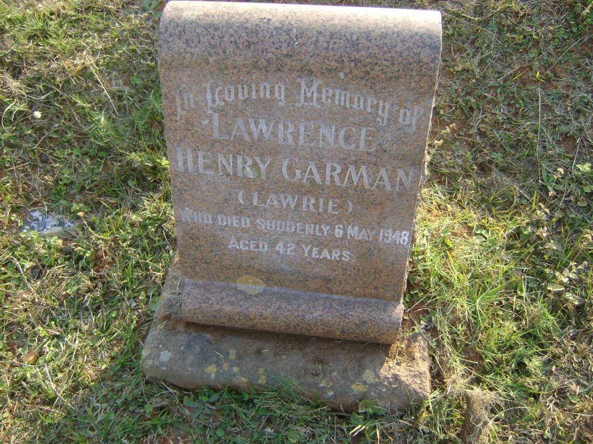 GARMAN Laurence Henry -1948