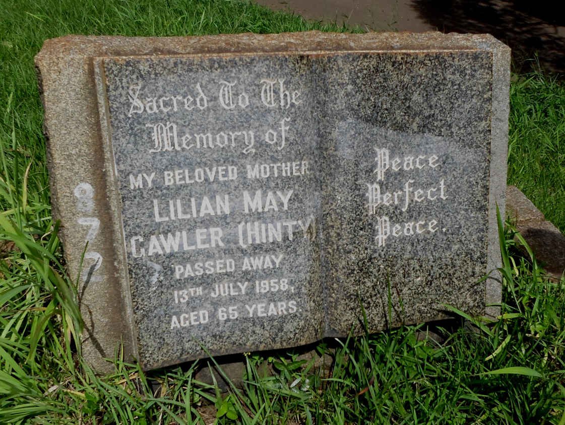 GAWLER Lilian May nee HINTY -1958