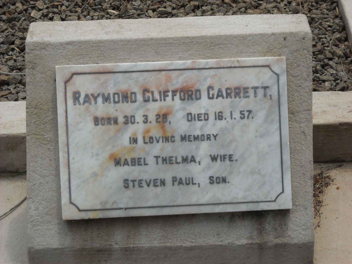 GARRETT Raymond Clifford 1928-1957