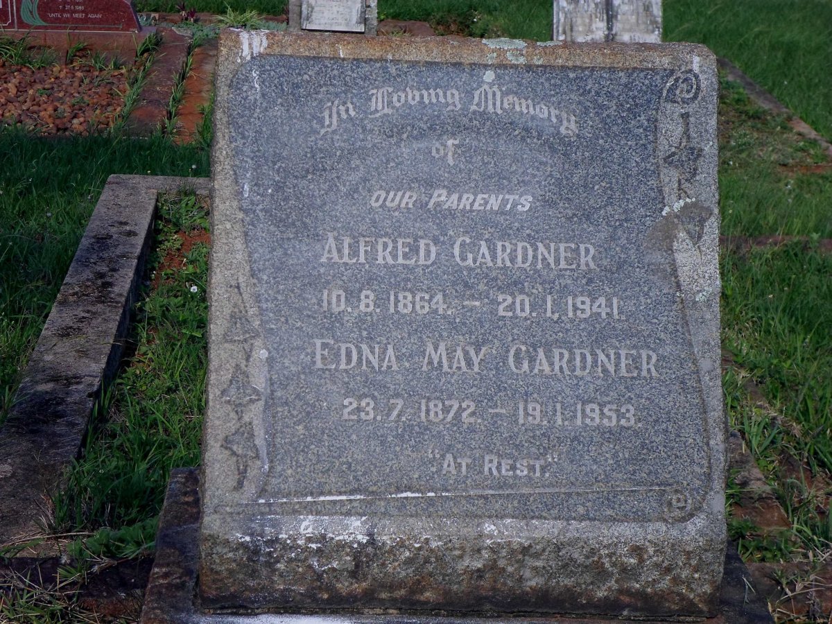 GARDNER Alfred 1864-1941 &amp; Edna May 1872-1953