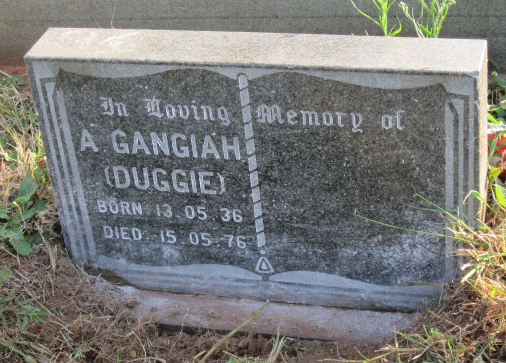 GANGIAH A. 1936-1976