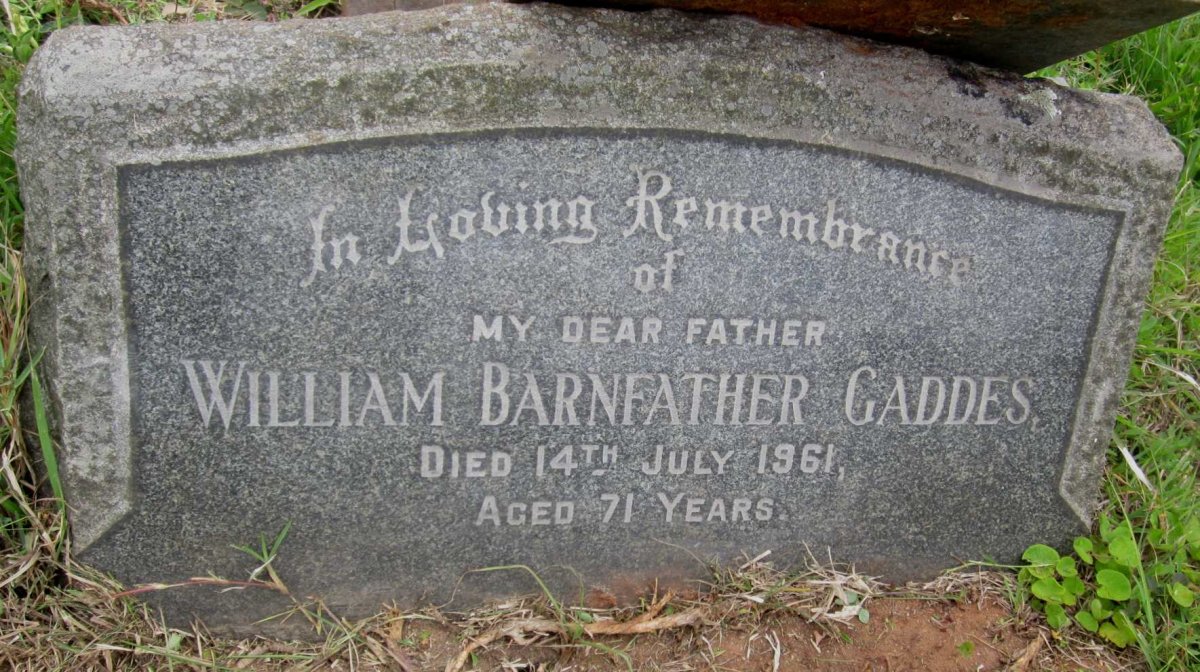 GADDES William Barnfather -1961