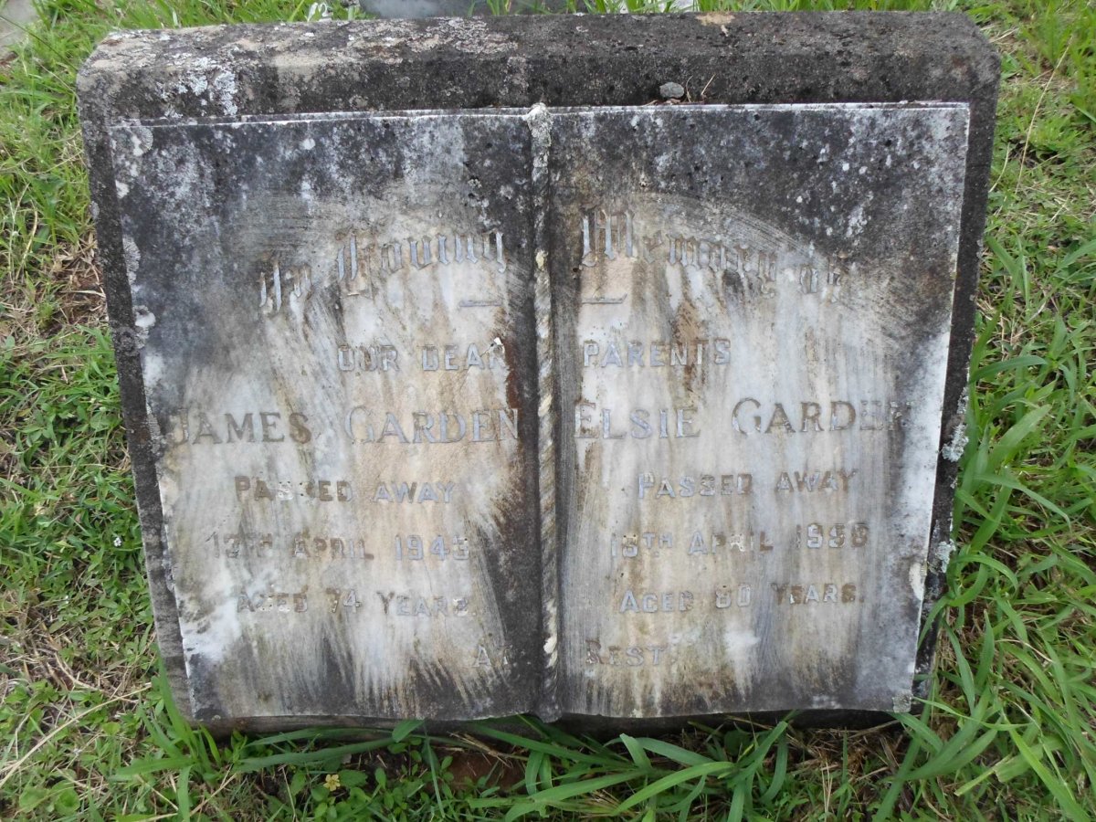GARDEN James -1943 &amp; Elsie -1958