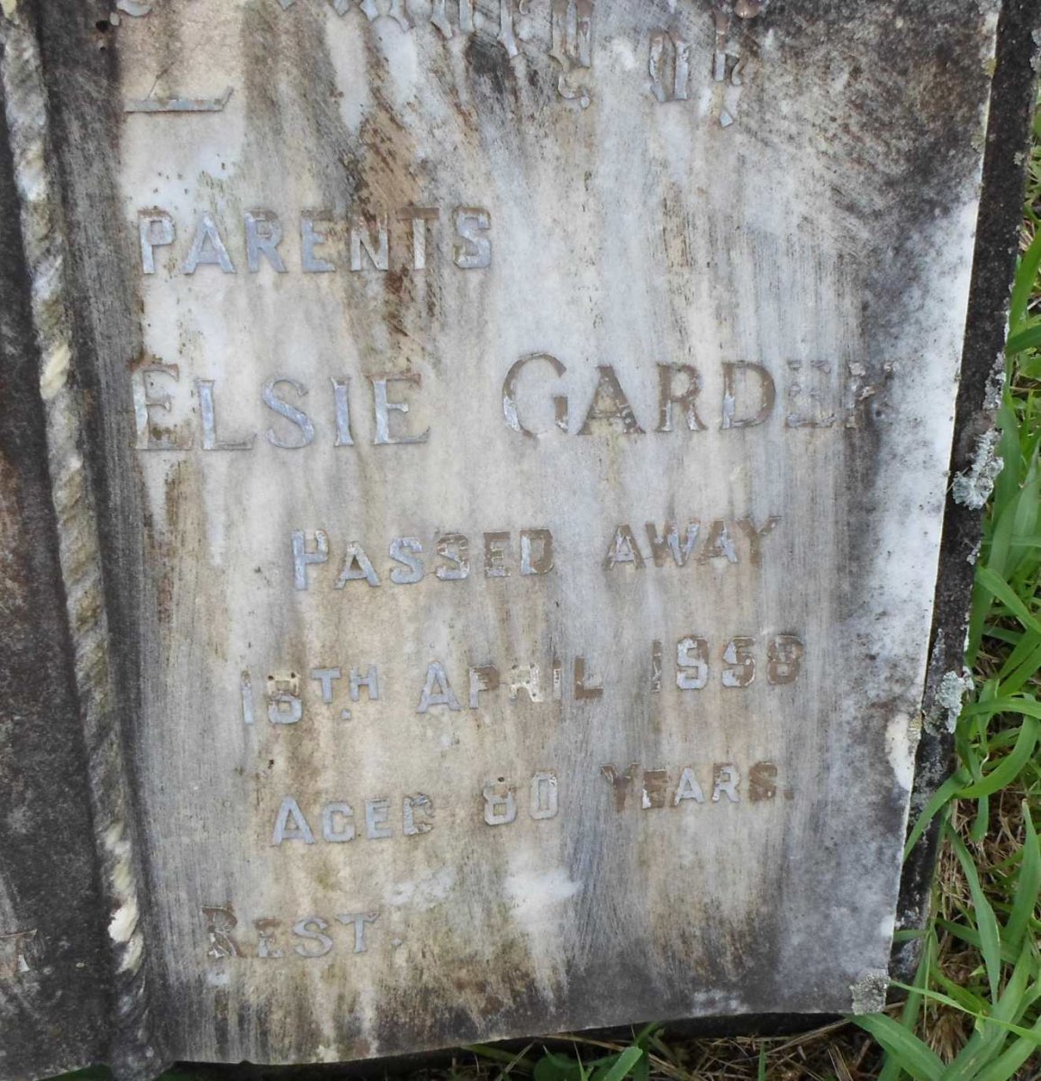 GARDEN James -1943 &amp; Elsie -1958