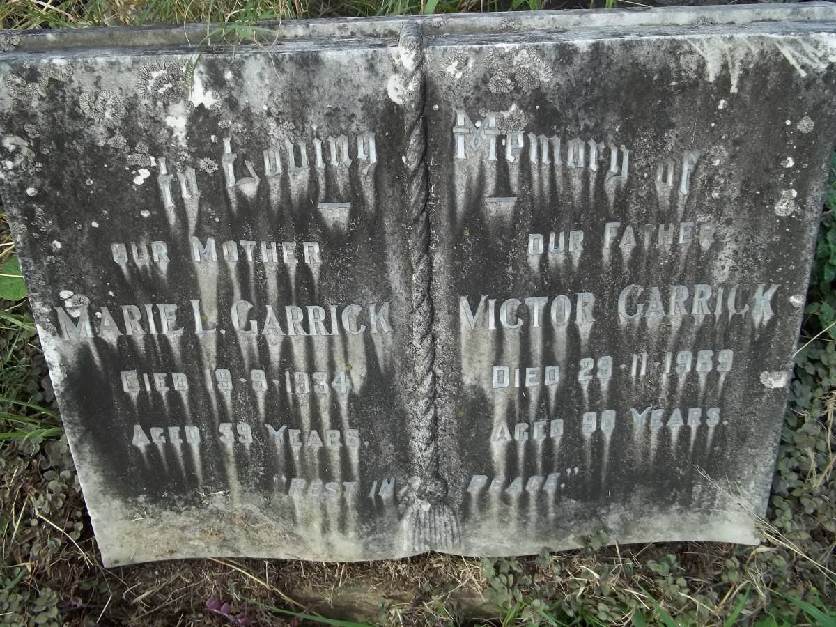 GARRICK Victor -1969 &amp; Marie L. -1934