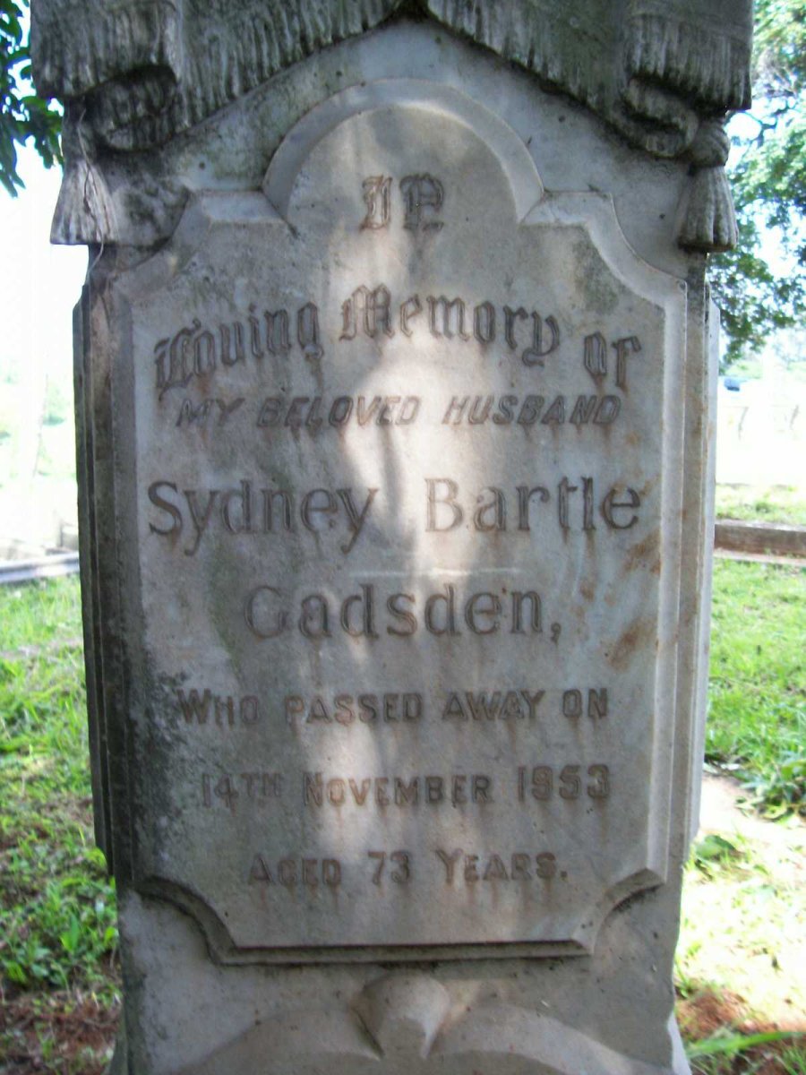 GADSDEN Maud Alice 1890-1968 :: SWIRES Alice Mary -1919 :: GADSDEN Sydney Bartle -1953 :: RHODES Elizabeth Charlotte -1932
