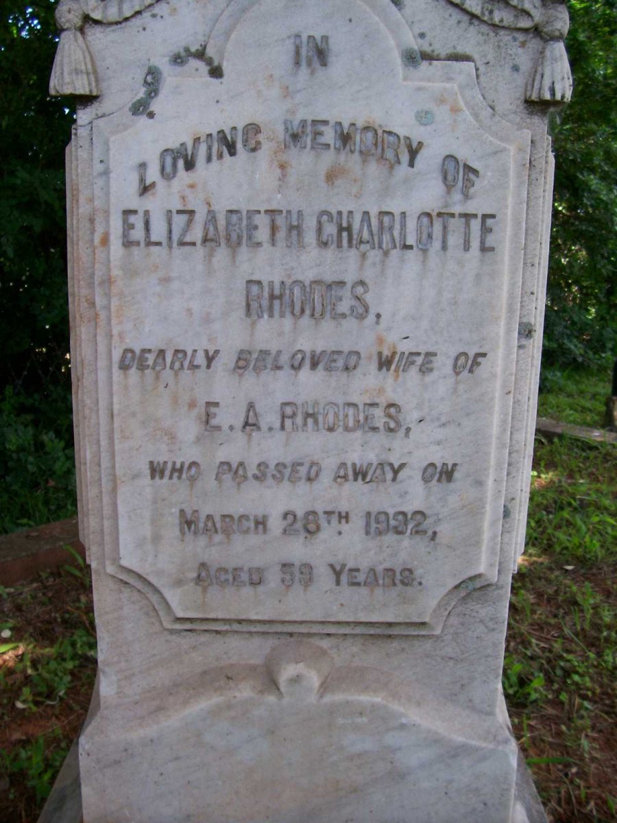 GADSDEN Maud Alice 1890-1968 :: SWIRES Alice Mary -1919 :: GADSDEN Sydney Bartle -1953 :: RHODES Elizabeth Charlotte -1932