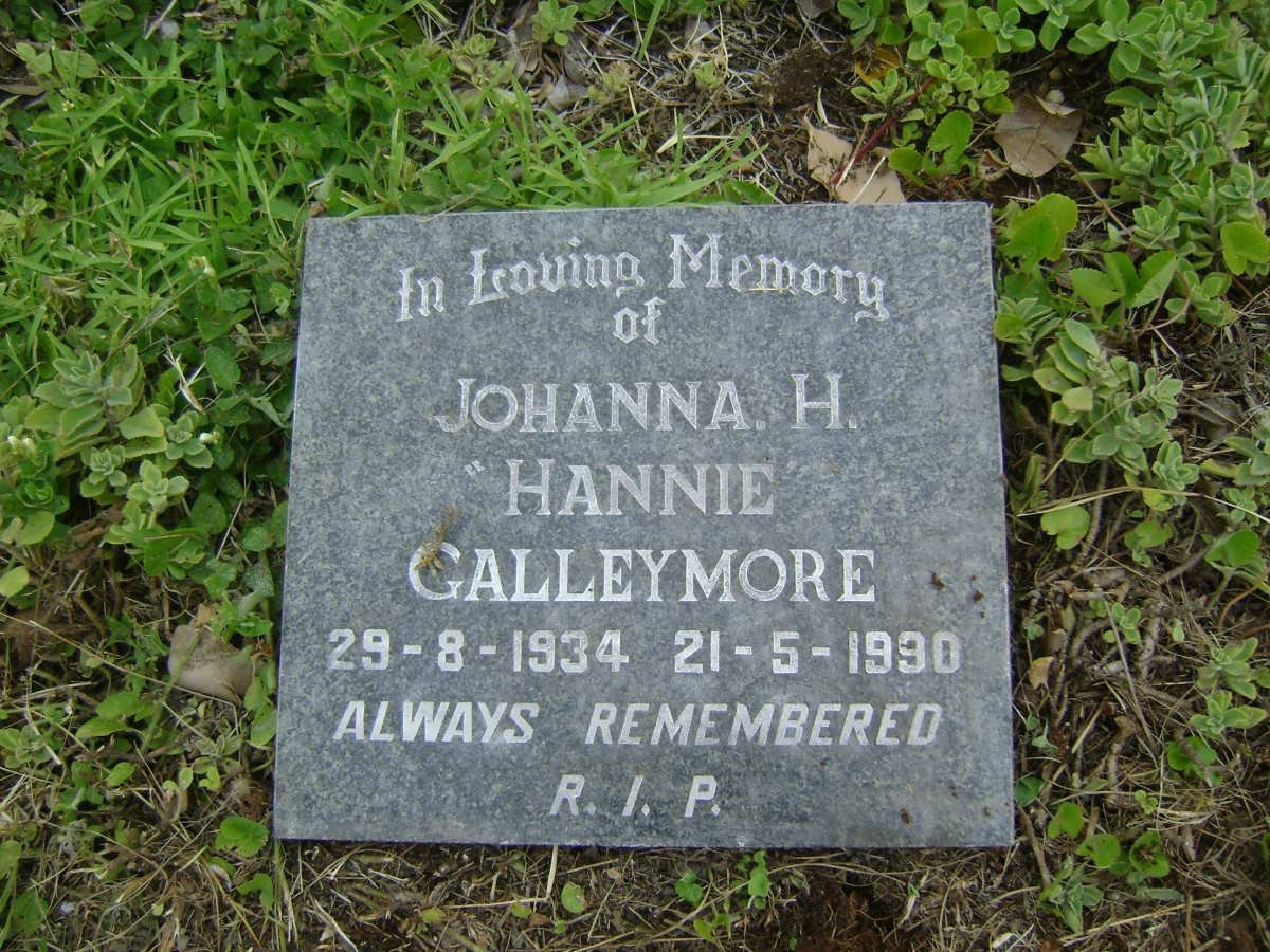 GALLEYMORE Johanna H. 1934-1990