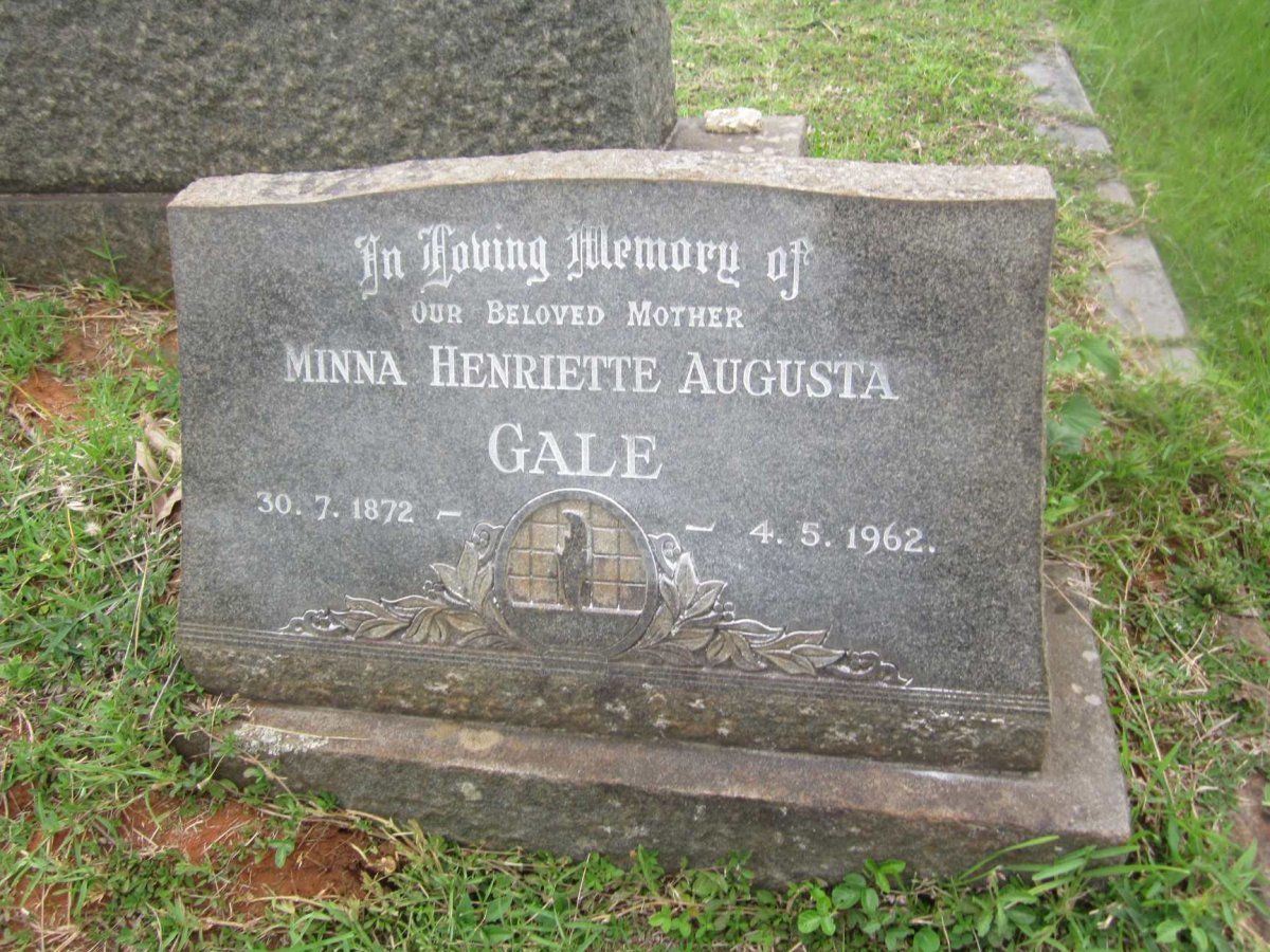 GALE Minna Henriette Augusta 1872-1962