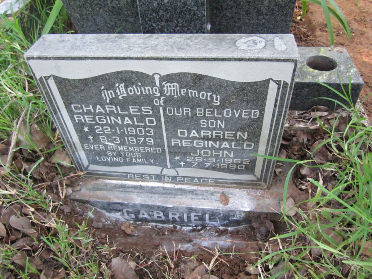 GABRIEL Charles Reginald 1903-1979 :: GABRIEL Darren Reginald John 1962-1990