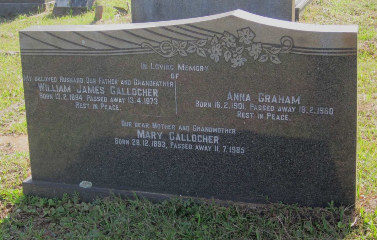 GALLOCHER William James 1894-1973 &amp; Mary 1893-1985 :: GRAHAM Anna 1901-1960