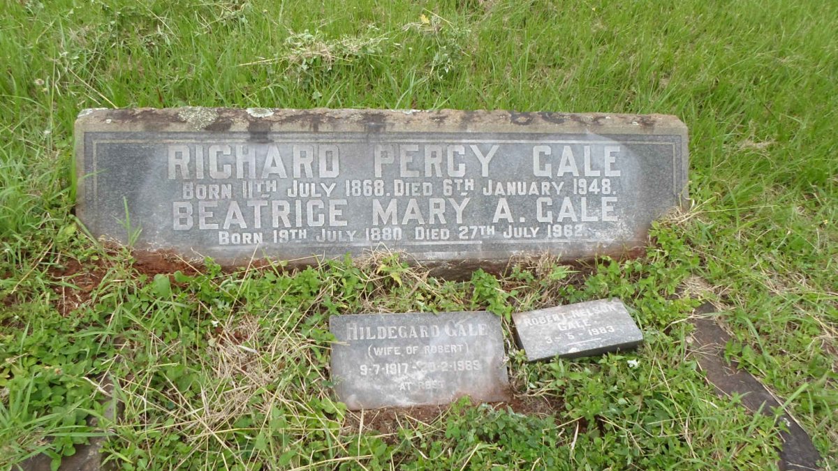 GALE Richard Percy 1868-1948 &amp; Beatrice Mary A. 1880-1962 :: GALE Robert Nelson -1983 &amp; Hildegard 1917-1989