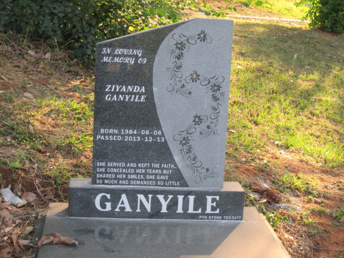 GANYILE Ziyanda 1984-2013
