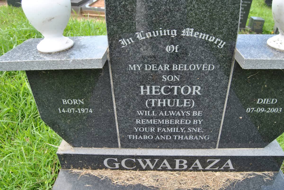 GCWABAZA Hector 1974-2003