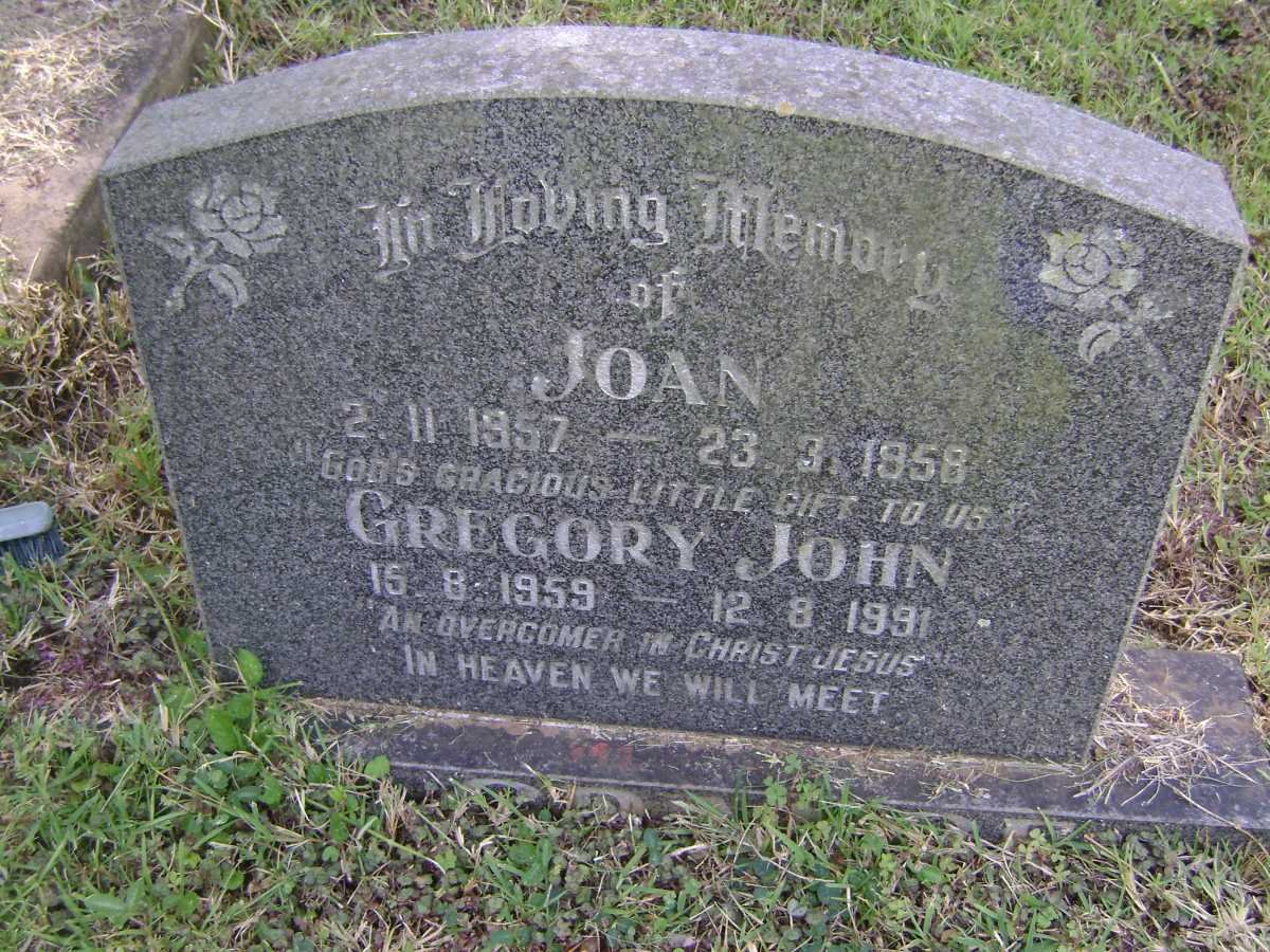 GRANGE Joan, le 1957-1958 :: LE GRANGE Gregory John 1959-1991