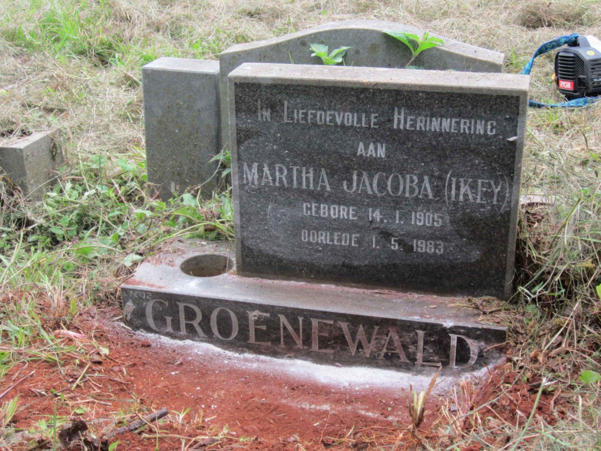 GROENEWALD Martha Jacoba 1905-1983
