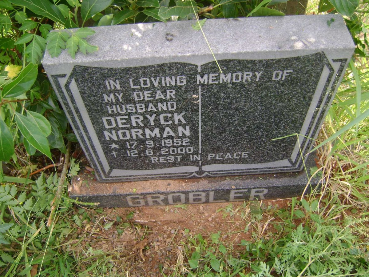 GROBLER Deryck Norman 1952-2000
