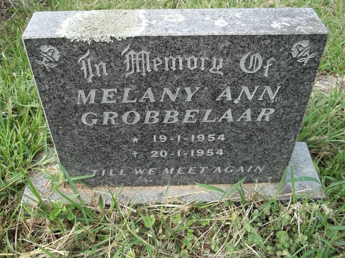 GROBBELAAR Melany Ann 1954-1954