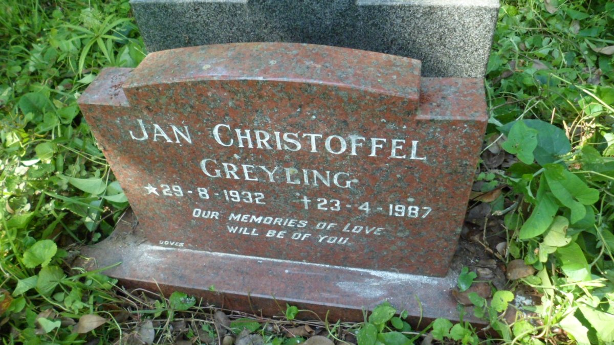 GREYLING Jan Christoffel 1932-1987