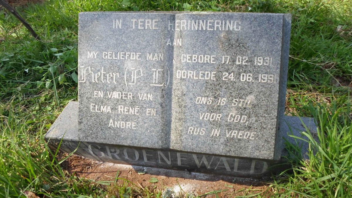 GROENEWALD Pieter L. 1931-1991