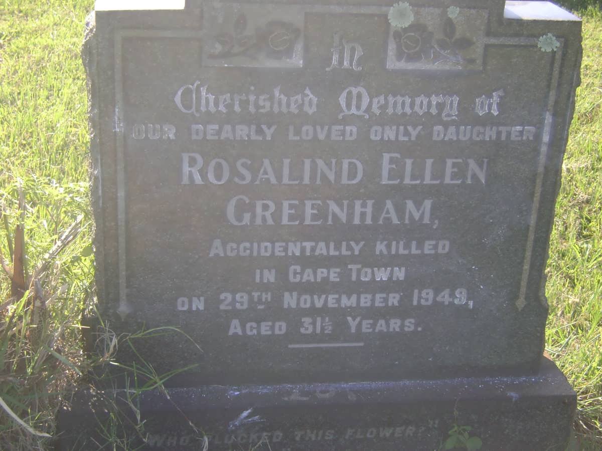 GREENHAM Rosalind Ellen -1949