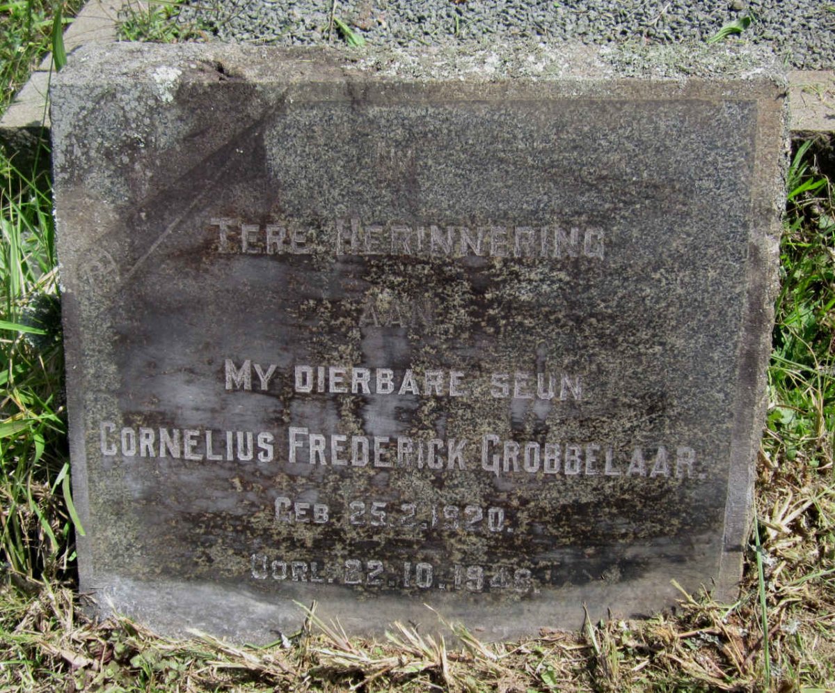 GROBBELAAR Cornelius Frederick 1920-1948