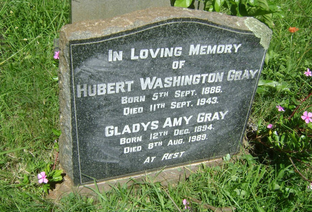 GRAY Hubert Washington 1886-1943 &amp; Gladys Amy 1894-1989