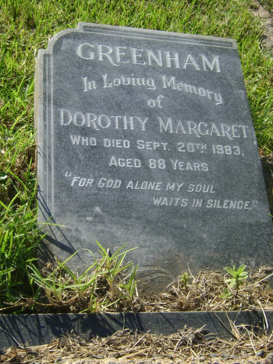 GREENHAM Dorothy Margaret -1983