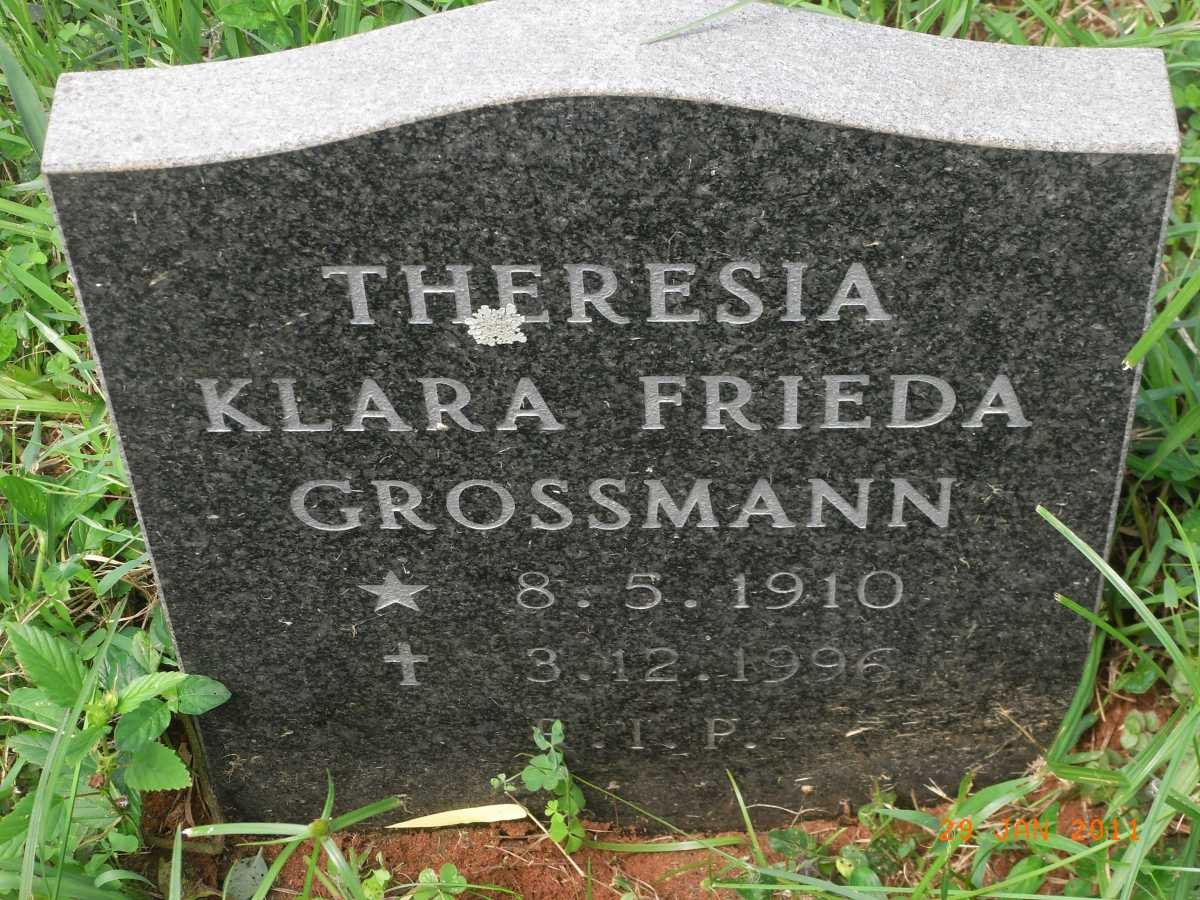GROSSMANN Theresia Klara Frieda 1910-1996