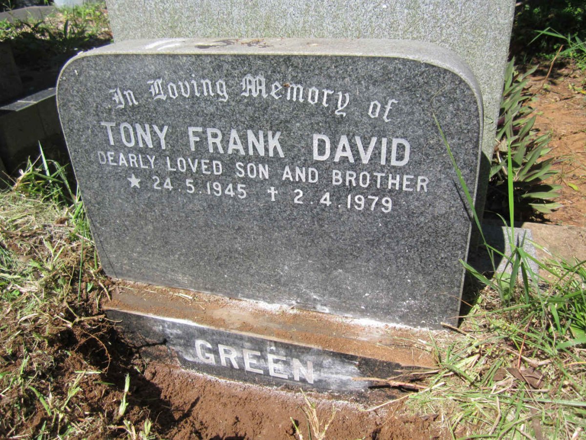 GREEN Tony Frank David 1945-1979