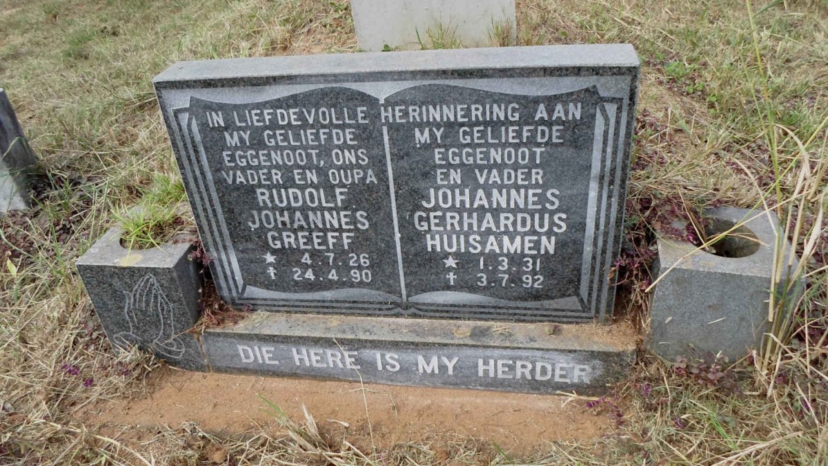GREEFF Rudolf Johannes 1926-1990 :: HUISAMEN Johannes Gerhardus 1931-1992