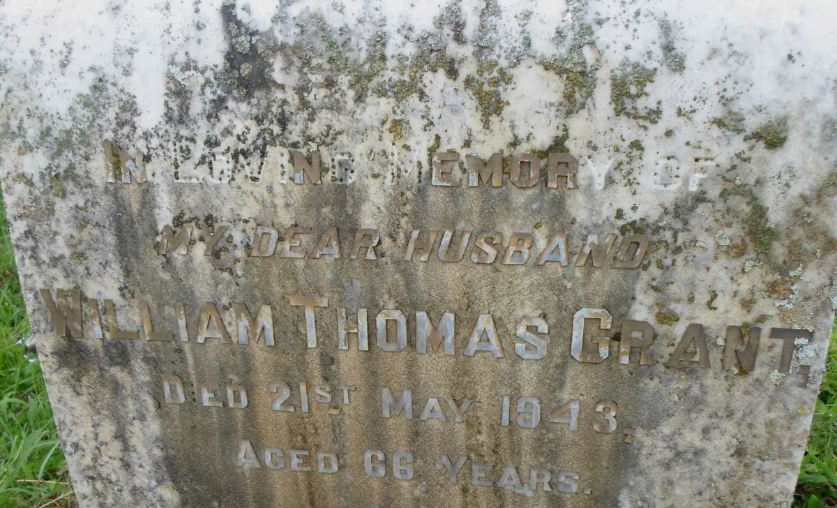 GRANT William Thomas -1943 &amp; Charlotte Elizabeth -1944