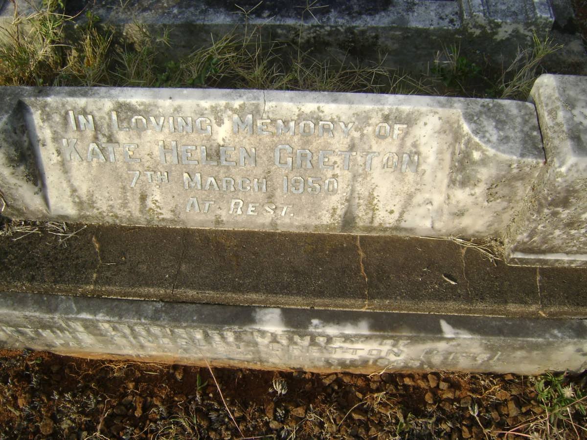 GRETTON Arthur Kingsley -1963 &amp; Kate Helen -1950