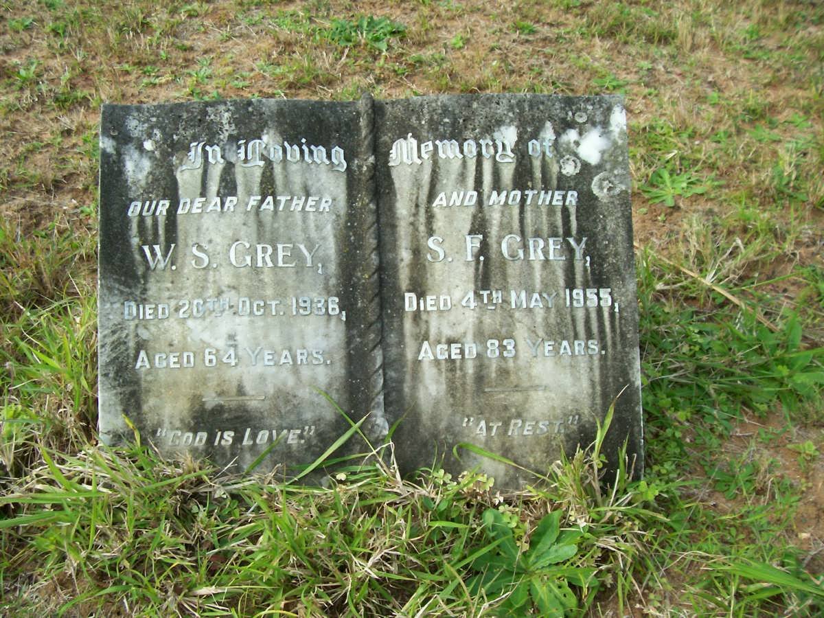 GREY W.S. 1936 &amp; S.F. -1955 :: GREY Frederick 1907-1989 :: POLLARD Sean W. 1988-1989