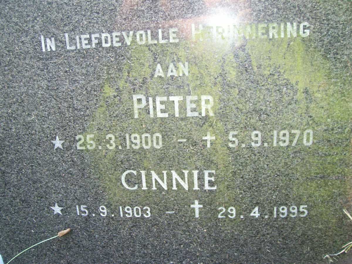 GREEFF Pieter 1900-1970 &amp; Cinnie 1903-1995