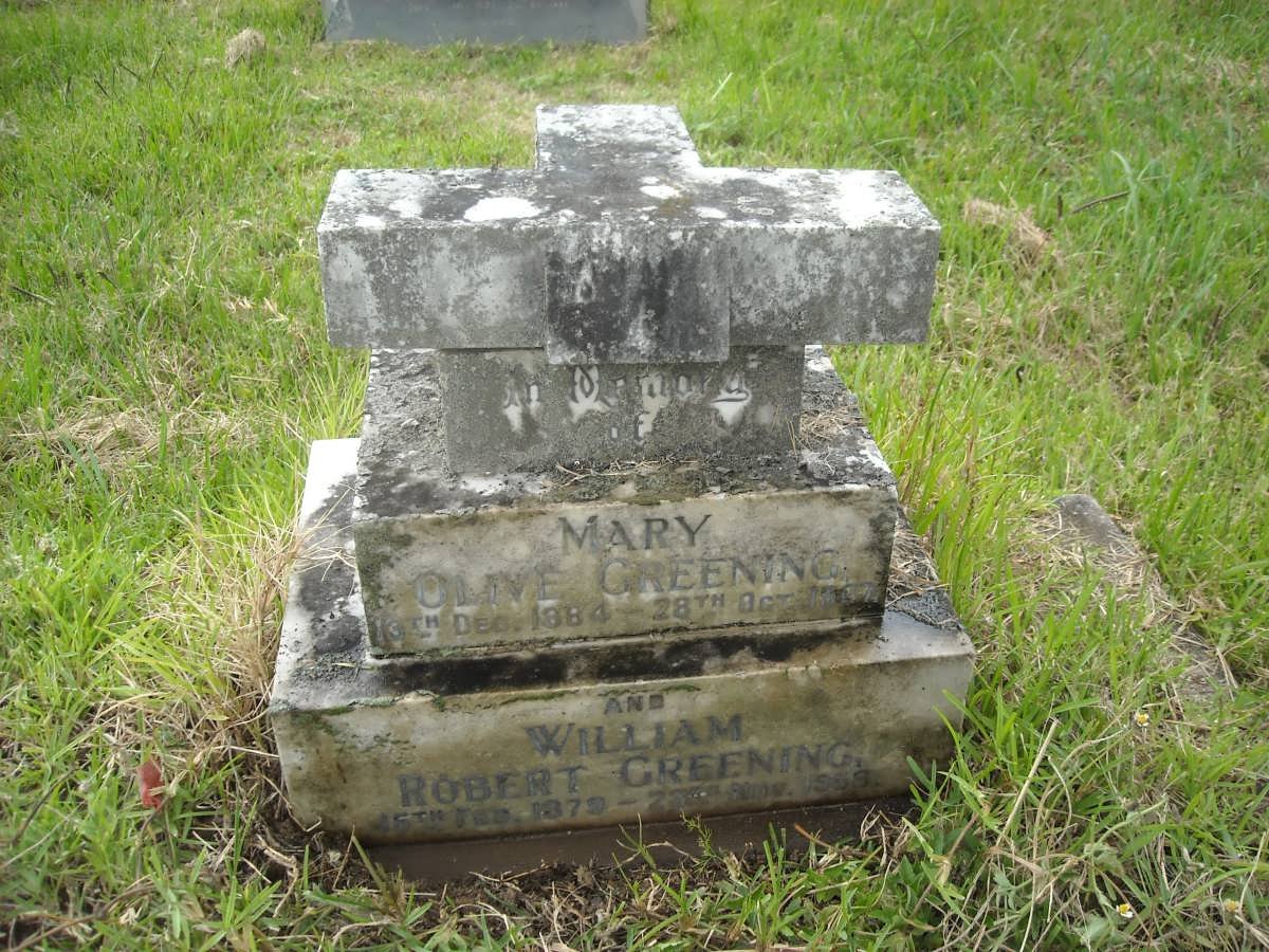 GREENING William Robert 1879-1968 &amp; Mary Olive 1884-1967