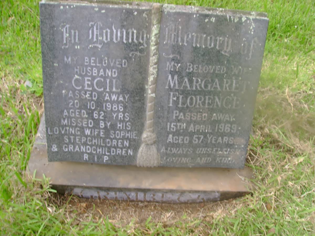 GRIMBECK Cecil -1986 :: GRIMBECK Margaret Florence -1969