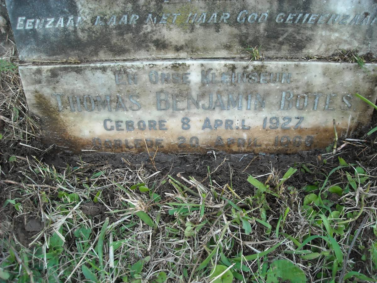 GROBLER Elsie Elizabeth Sophia nee BREEDT 1861-1929 :: BOTES Thomas Benjamin 1927-1966