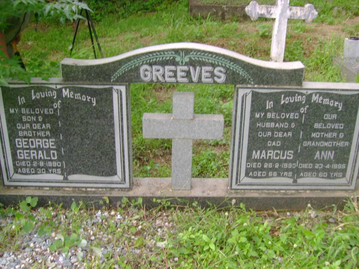 GREEVES George Gerald -1990 :: GREEVES Marcus -1990 &amp; Ann 1995