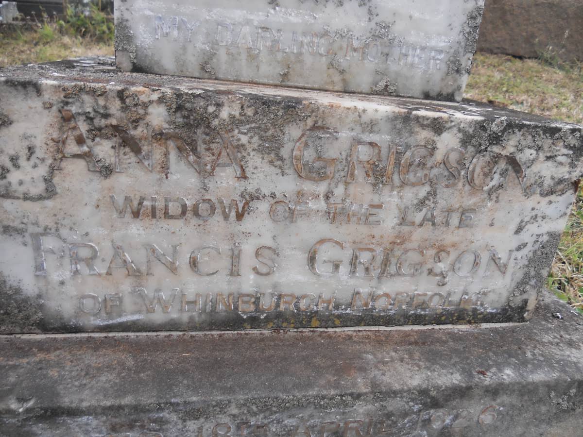 GRIGSON Anna 1852-1926 