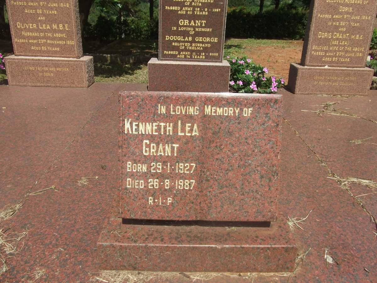 GRANT Kenneth Lea -1987 