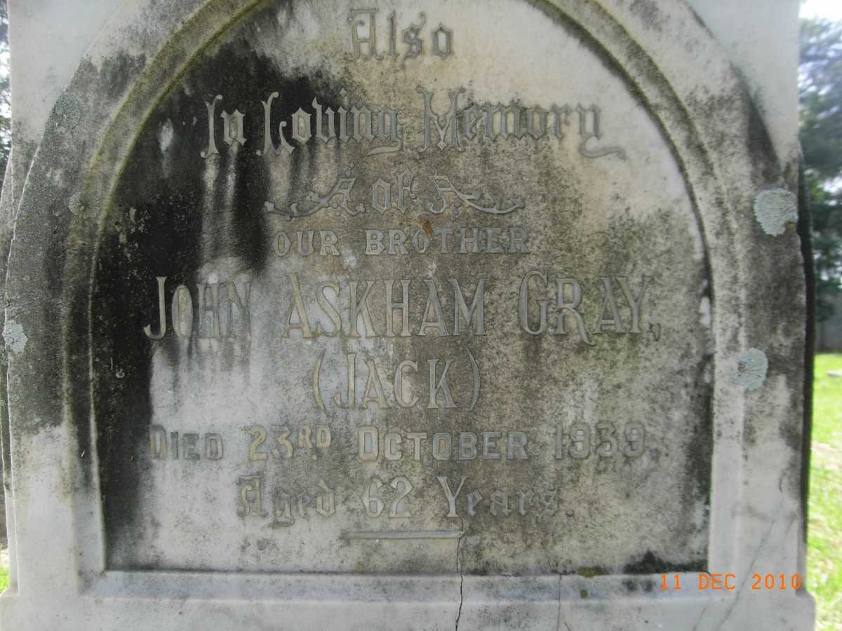 GRAY John Askham -1939