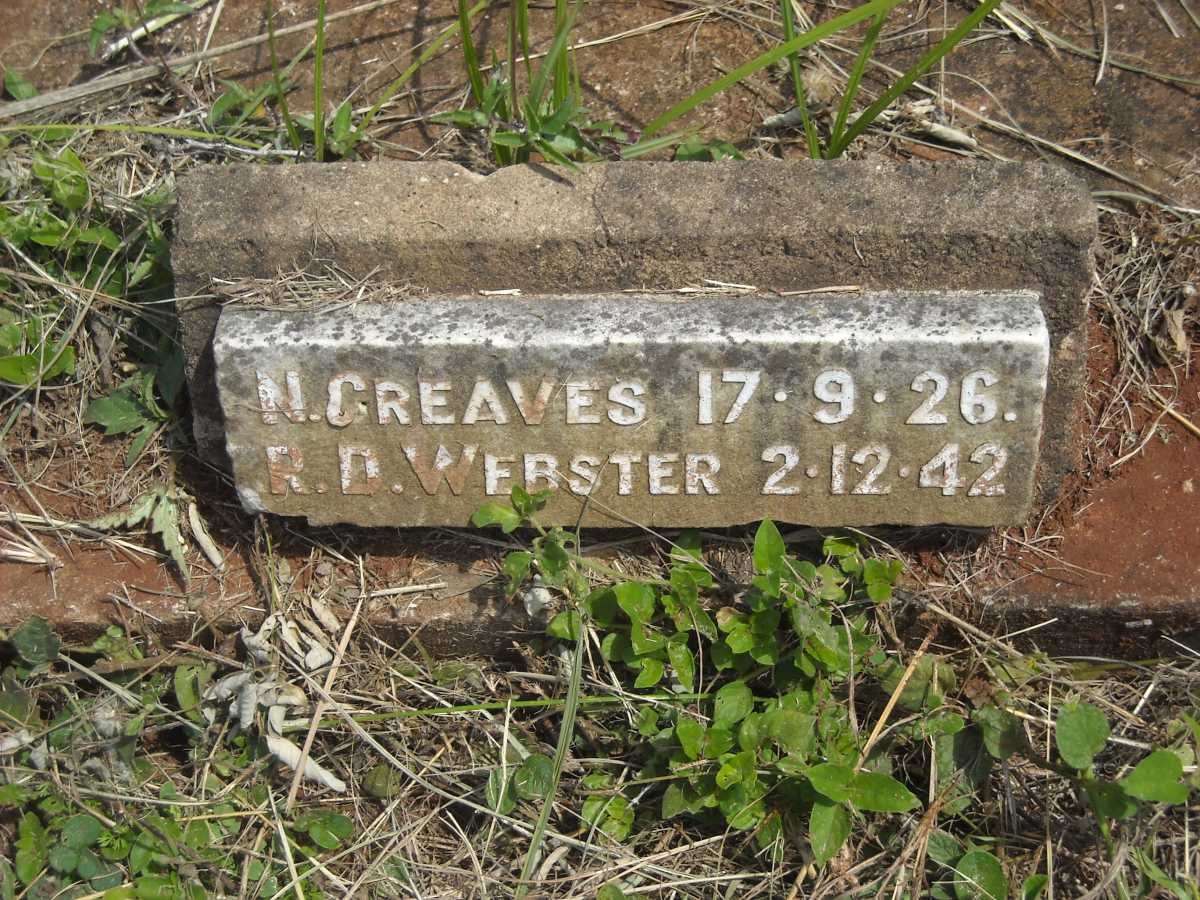 GREAVES N. 1926 :: WEBSTER R.D. -1942
